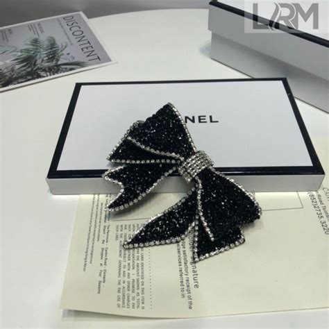 chanel crystal bow hair accessories|chanel headband.